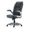 Alera Leithen Bonded Leather Midback Chair Supports Up to 275 lbs. - Gray/Silver